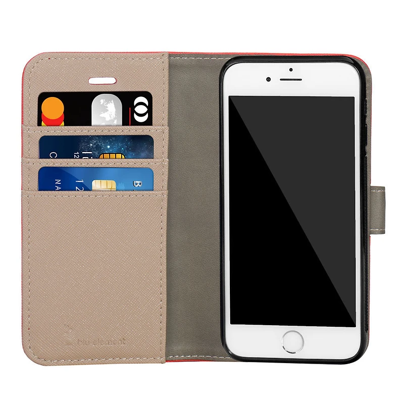Blu Element 2 in 1 Folio Case for iPhone 8 Plus/7 Plus/6S Plus/6 Plus Red/Butterum (B21I7PRD)