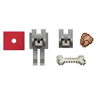 Minecraft-Loup-Figurine à collectionner avec accessoires