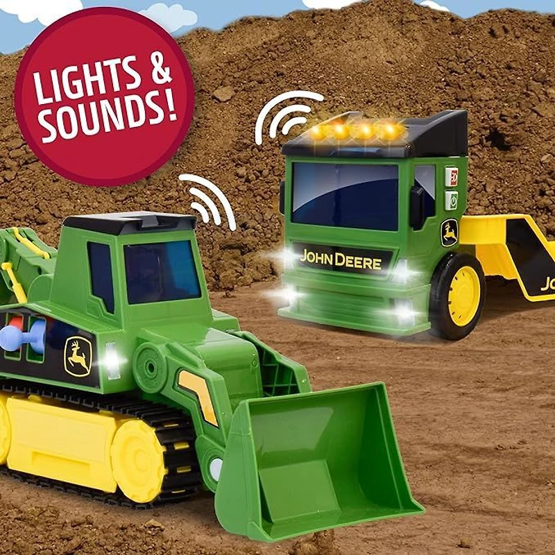 John Deere Motorized 'Lights & Sounds' Maxx Power 2-N-1 Mega Mover - English Edition