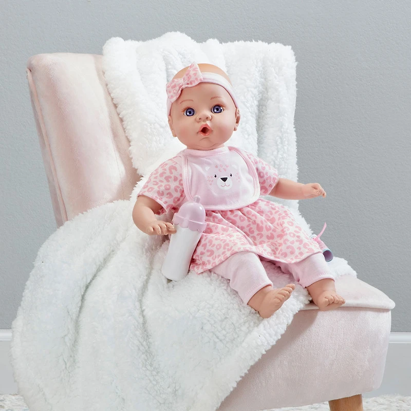 16" Baby With Bottle and Bib