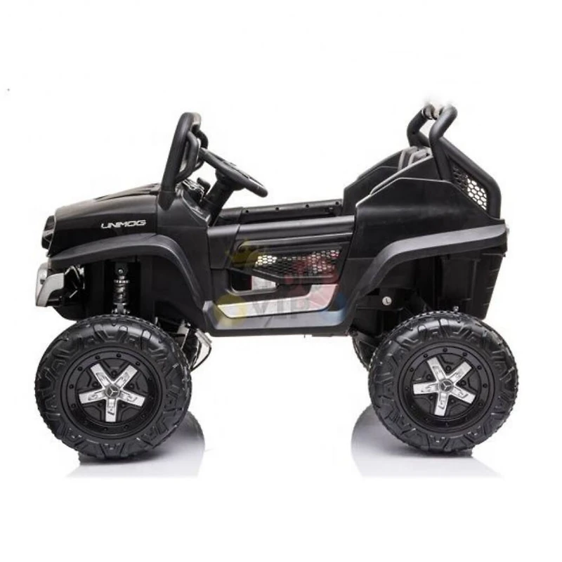 12V Mercedes Unimog 4WD Ride On - Black - English Edition
