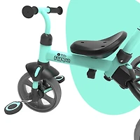 Yvolution Velo Flippa 3-en-1 Tricycle transformable en draisienne  - Bleu canard