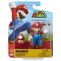 World of Nintendo 4" Figures Wave 19 -  Super Mario with Red Mushroom