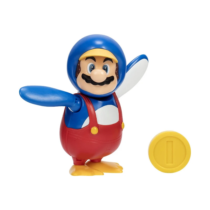 Figurine Nintendo de 4 pouces - Mario pingouin avec pièce