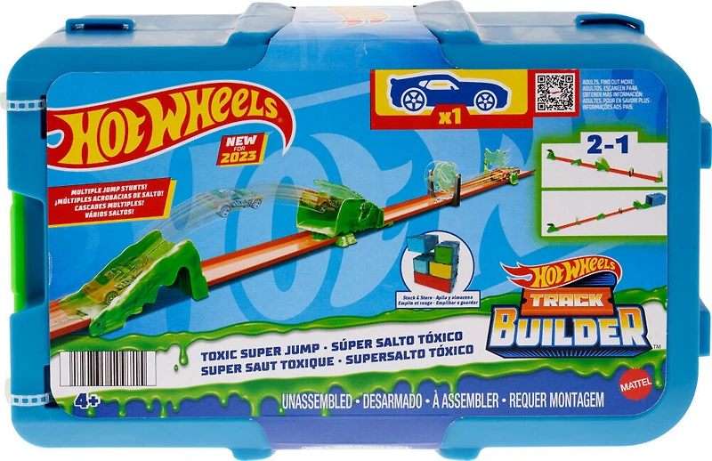 Hot Wheels Boîte Super Saut Toxique 10 éléments de piste