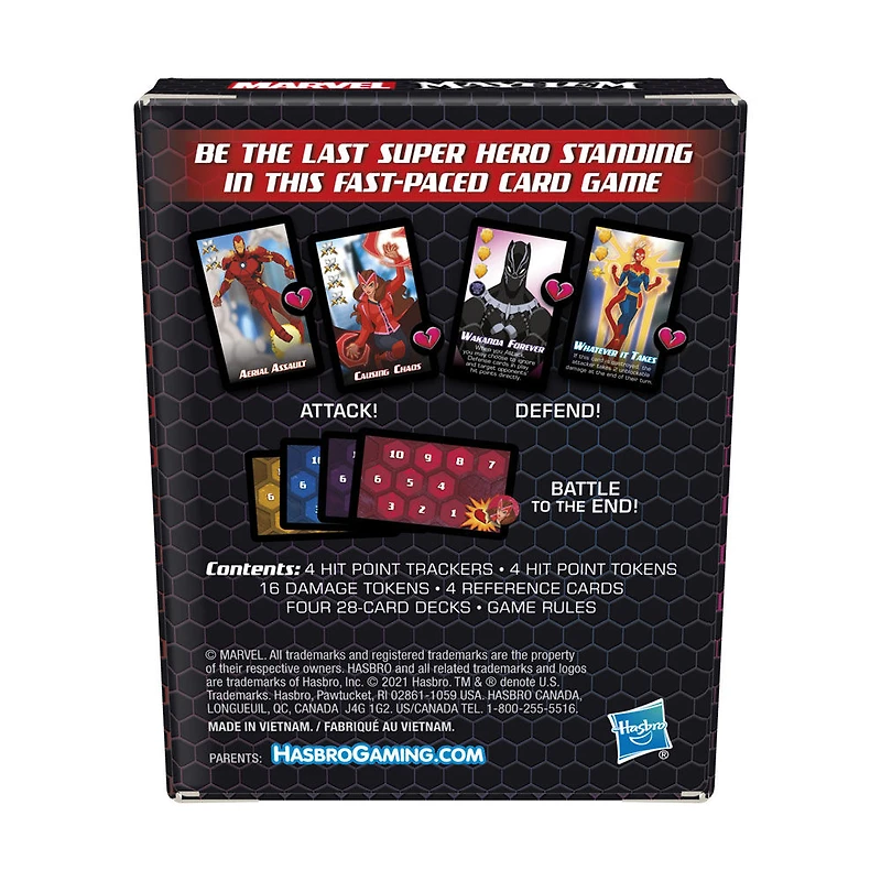 Marvel Chaos, jeu de cartes avec super-héros Marvel - Édition anglaise