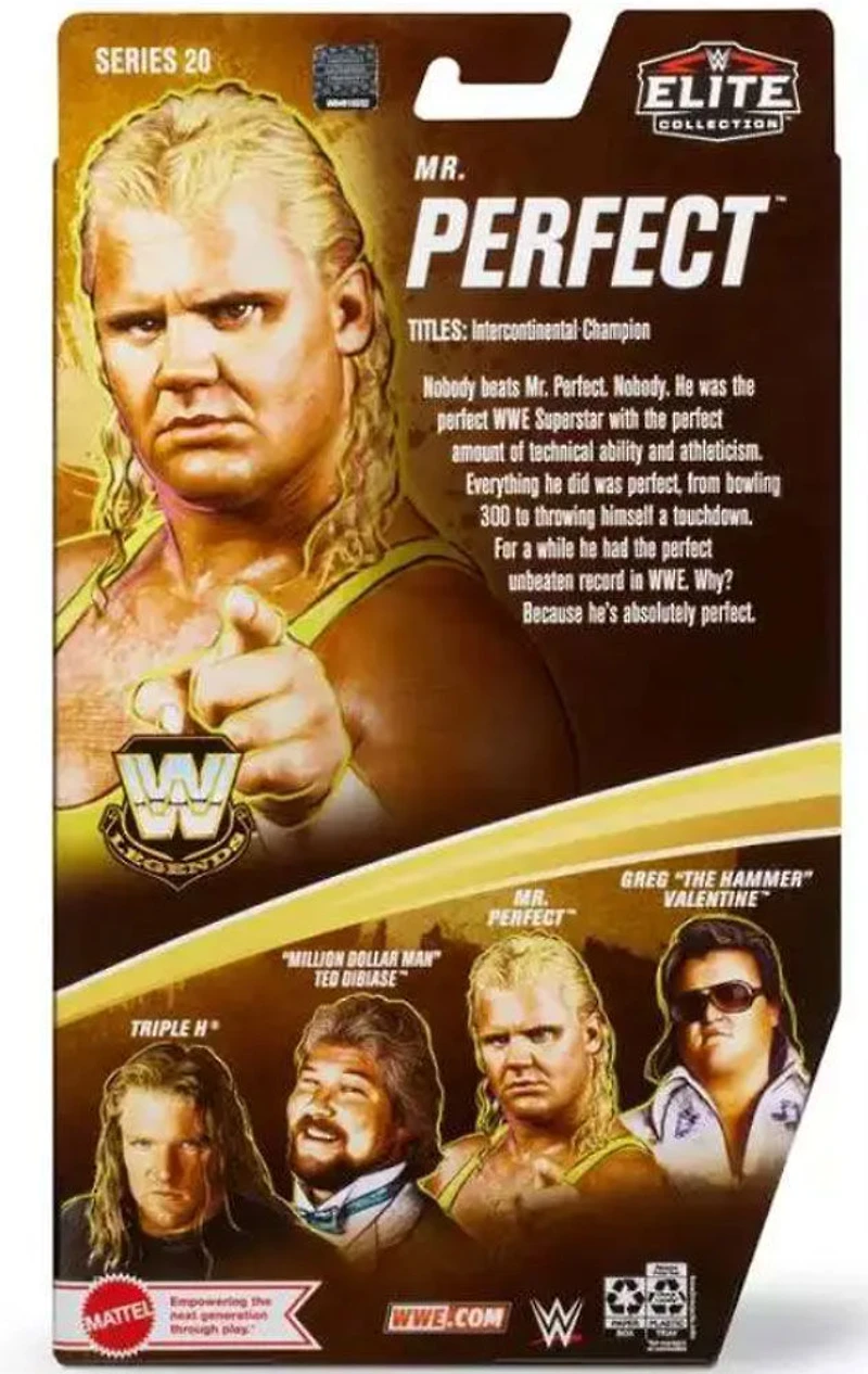WWE Elite Collection Mr. Perfect Wrestling Action Figure Legends Mattel Series 20