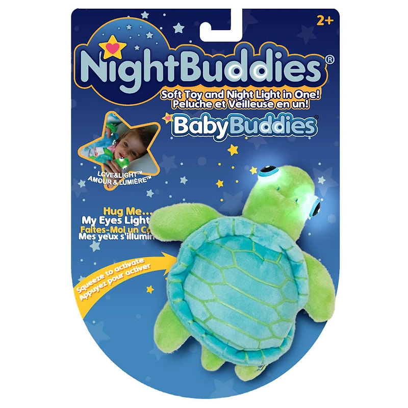 Mini Pelluche BabyBuddies 5" Yeux Lumineux Seraphina Tortue Verte