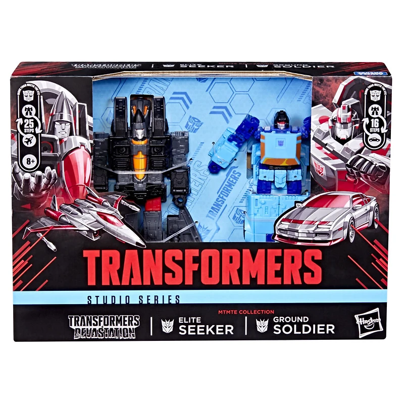 Transformers Studio Series MTMTE Collection Transformers: Devastation Ground Soldier et Elite Seeker, figurines