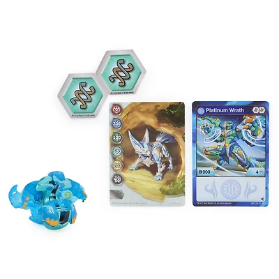 Bakugan Evolutions, Wrath, Bakugan True Metal Platinum Series, 2 BakuCores et carte Personnage