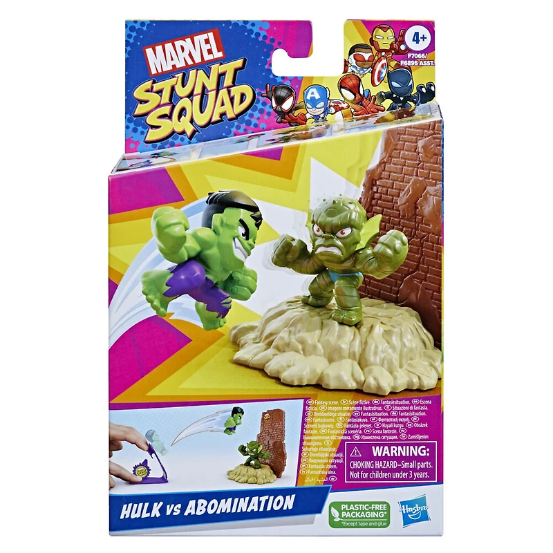 Marvel Stunt Squad, Hulk contre Abomination, coffret de figurines de 3,5 cm