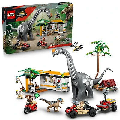 LEGO Jurassic World Raptor & Titanosaurus Tracking Mission Kids Toy for Boys & Girls, Ages 7+ -76973