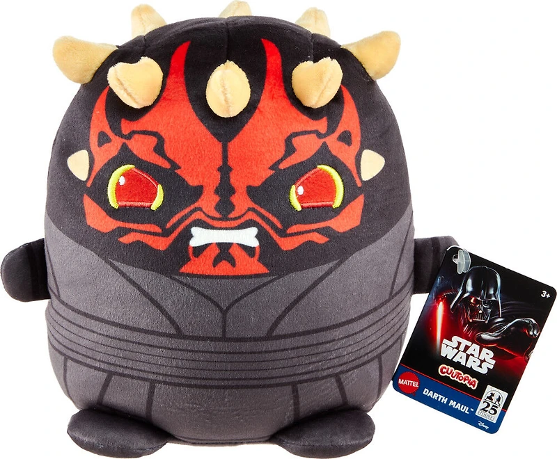 Star Wars Cuutopia Darth Maul Plush Toy, 7-inch Small Soft Rounded Pillow Doll (poupée oreiller)