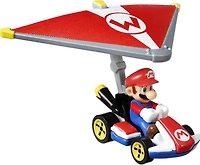 Hot Wheels-Véhicule Mario Kart avec personnage et aile