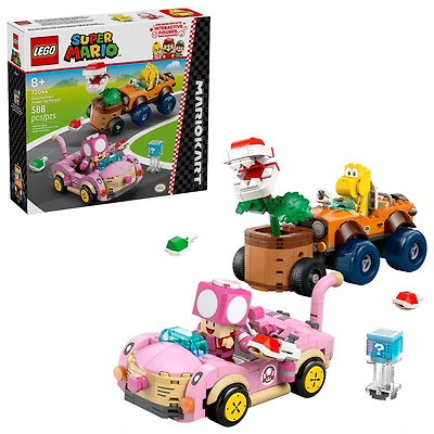 LEGO Super Mario : Mario Kart - Course-Poursuite avec Bonus Fleur Piranha, Jouet pour Garçons, Filles et tous les Amateurs 72044