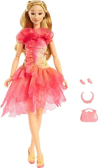 Mattel Wicked Poupée Glinda aux cheveux blonds, avec accessoires et tenue de bal amovible