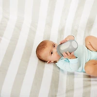 Boon Nursh Silicone Pouch Bottle 8 oz 3-Pack - Grey and White