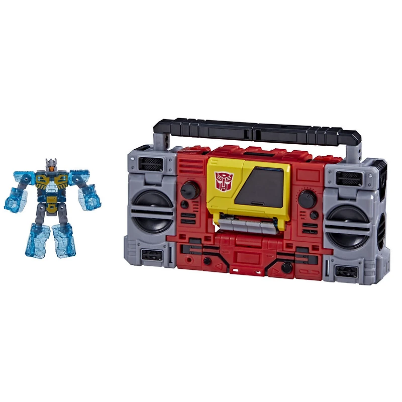 Transformers Generations War for Cybertron : Kingdom, WFC-K44 Autobot Blaster and Eject de 17,5 cm, classe Voyageur