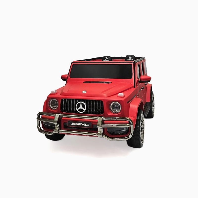 KIDSVIP Voiture 2 places à enfourcher Mercedes G Series 24V 4x4 Kids sous licence officielle avec roues en caoutchouc, musique, RC