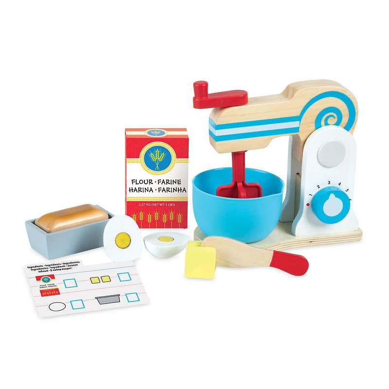 Wooden Make-a-Cake Mixer Set