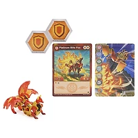 Bakugan Evolutions, Blitz Fox (Rouge), Bakugan True Metal Platinum Series, 2 BakuCores et carte Personnage