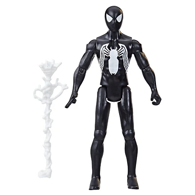 Marvel Spider-Man Epic Hero Series, figurine articulée Spider-Man en costume de symbiote de 10 cm avec accessoire