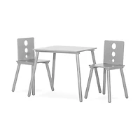 Forever Eclectic Cirque Kids Table and Chairs Set, Cool Gray