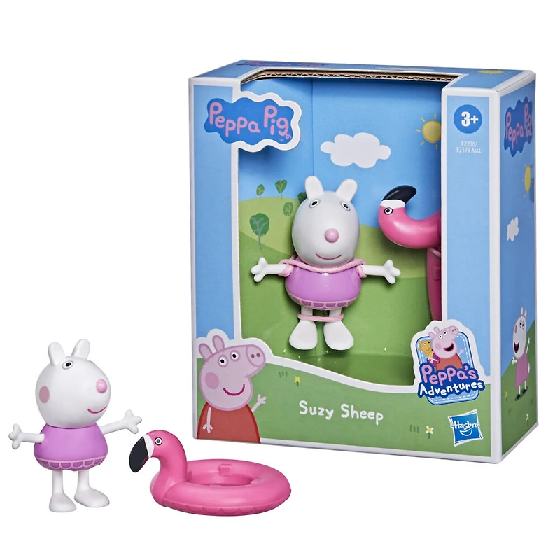 Peppa Pig Peppa's Adventures assortiment figurines Peppa et ses amis, jouet préscolaire, figurine Suzy Sheep