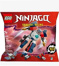 LEGO Ninjago Mini Ninja Combo Mech Building Toy - Includes Micro Versions of Zane, Riyu, a Jet and Car - 30699