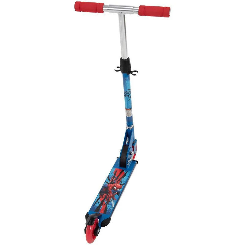 Trottinette Electro-Light Inline avec Marvel Spider-Man de Huffy, Rouge et Bleu
