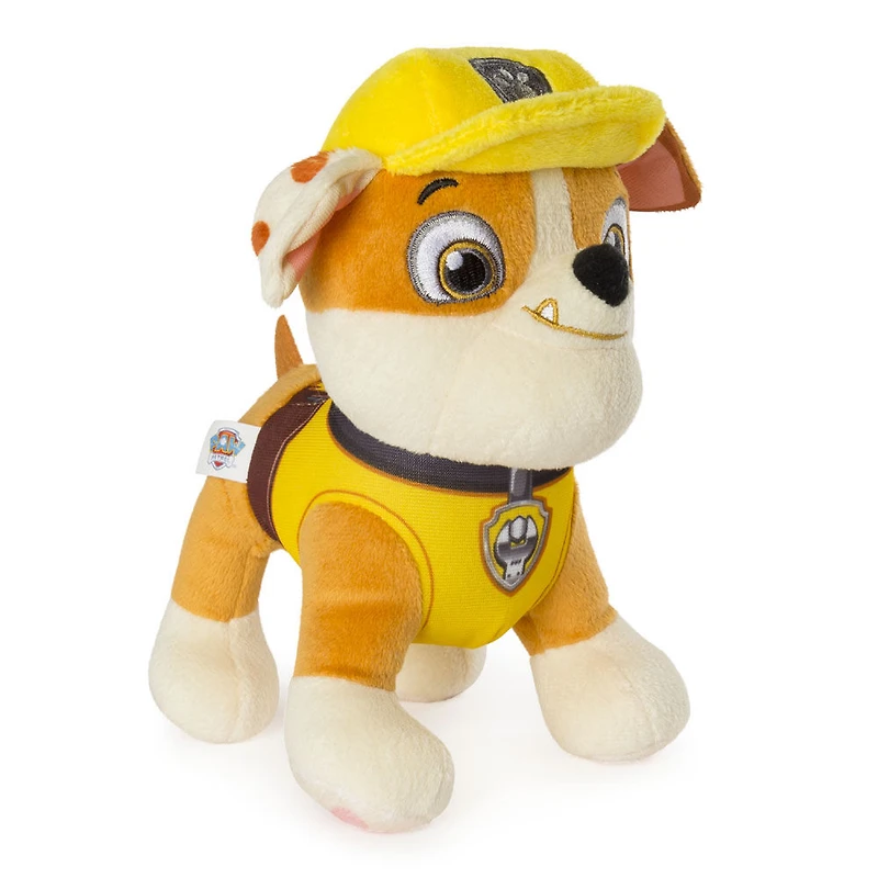 PAW Patrol - 8" Rubble Plush Toy, Standing Plush with Stitched Detailing