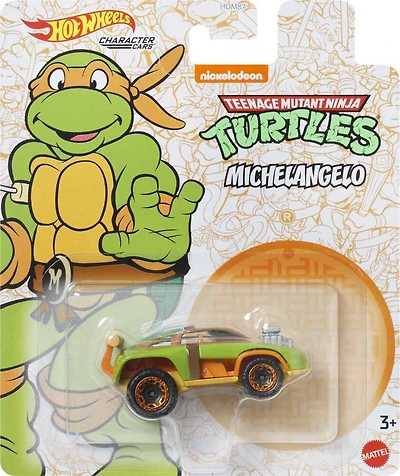 Hot Wheels Teenage Mutant Ninja Turtles Michelangelo Véhicule inspiré d'un personnage