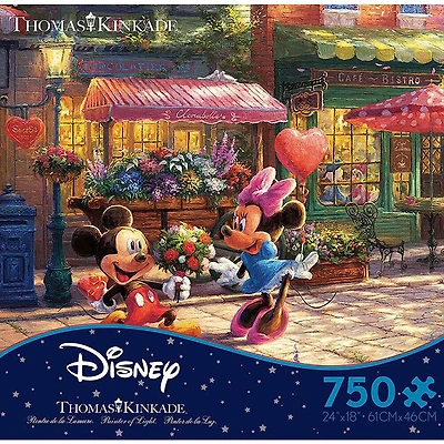 Ceaco - Thomas Kinkdade - Mickey and Minnie Sweetheart Café casse-tête (750 pc) - Édition anglaise