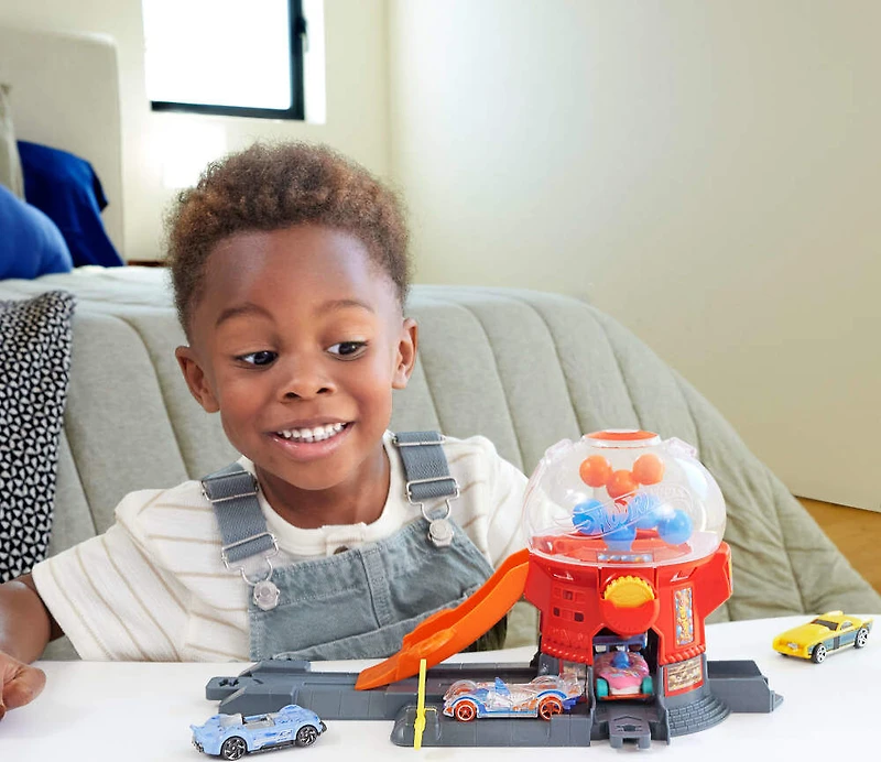 Hot Wheels-Boutique de Bonbons du Centre-Ville-Coffret et véhicule