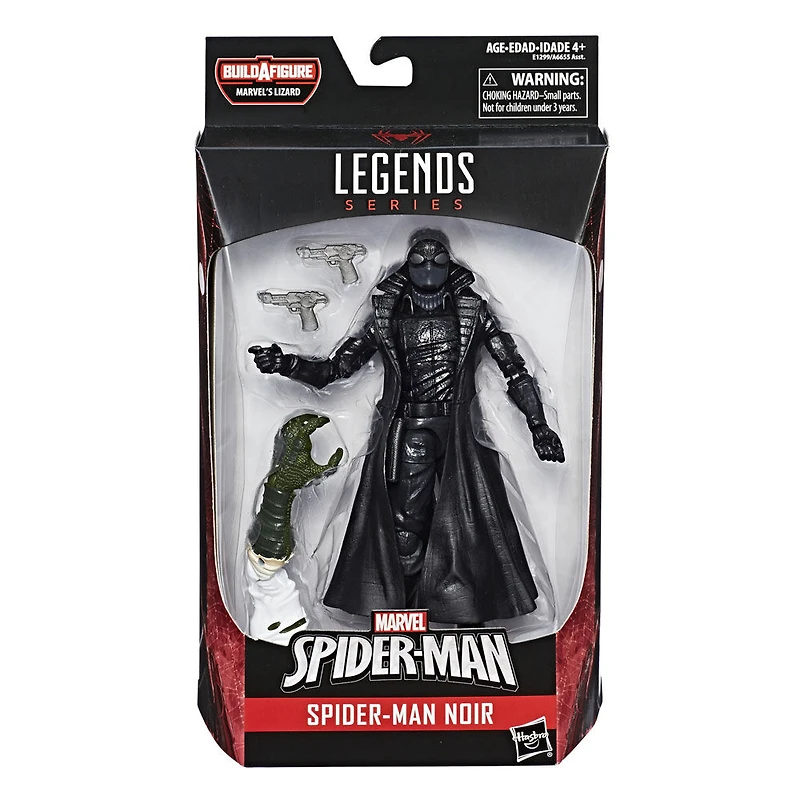 Spider-Man série Marvel Legends - Figurine Spider-Man Noir de 15 cm.
