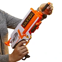 Nerf Ultra - Blaster Four, 4 fléchettes Nerf Ultra, tire une fléchette à la fois