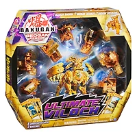 Bakugan, Ultimate Viloch, Bakugan exclusif 7 en 1, avec BakuCores et cartes à collectionner, figurine articulée Geogan Rising à collectionner