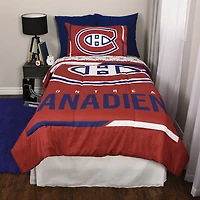 Ensemble de literie simple 4 pièces des Canadiens de Montreal de la NBA