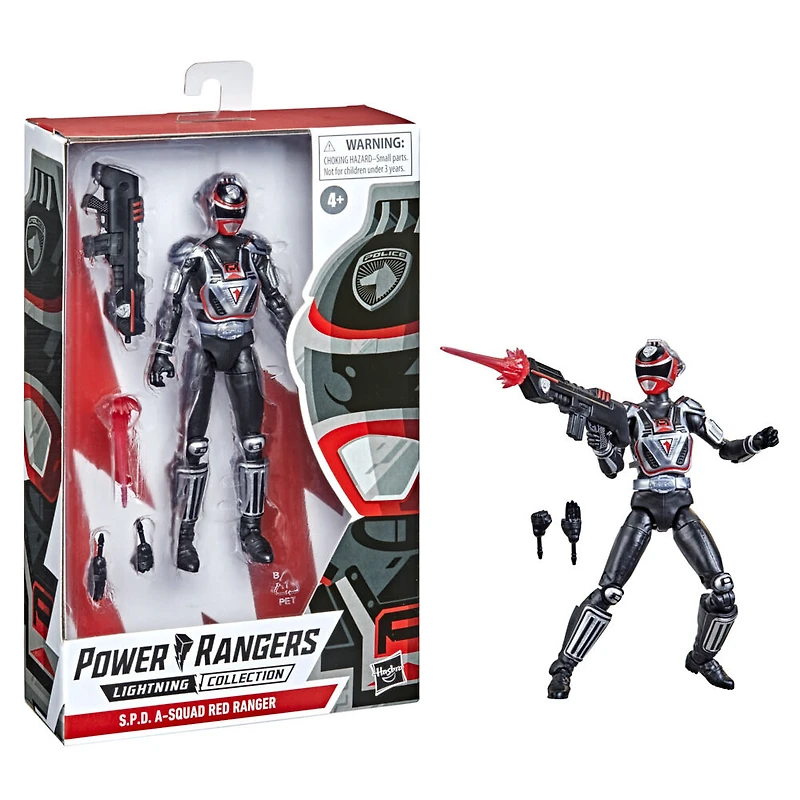 Power Rangers Lightning Collection, Ranger Rouge, figurine articulée de collection Escouade A S.P.D.