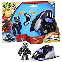 Marvel Iron Man and his Awesome Friends, figurine Black Panther avec avion