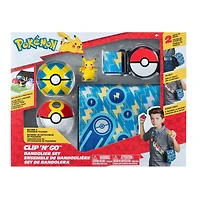 Pokémon Clip 'N Go - Bandolier Set - Quick Ball, Repeat Ball, and Pikachu (Female,), Belt, Bag - W4