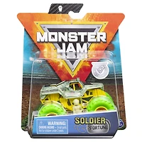 Monster Jam, Monster truck authentique Soldier Fortune en métal moulé à l'échelle 1:64, série Nitro Neon