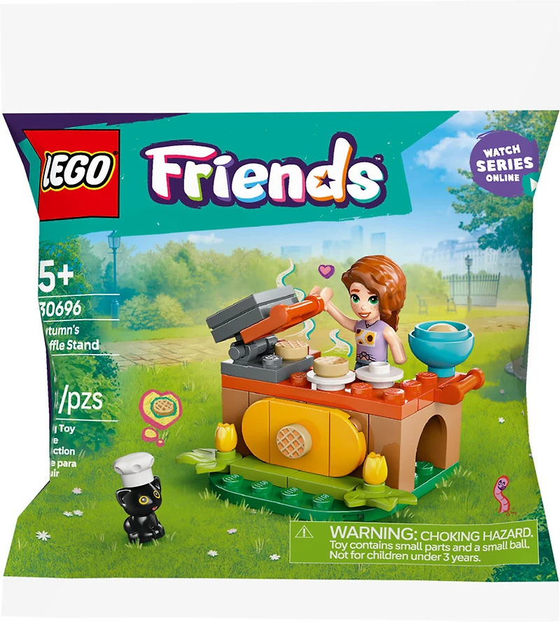 LEGO Friends Autumn's Waffle Stand - Includes Autumn Minidoll and Pluto the Cat - Travel Toy for Kids - 30696
