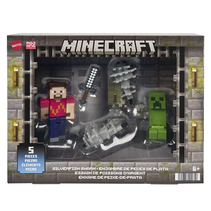 Minecraft- Coffret Histoires- Essaim de Poissons d'Argent
