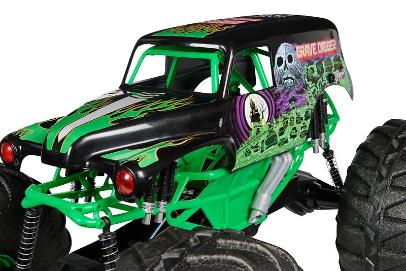 Monster Jam, Monster truck tout-terrain radiocommandé Mega Grave Digger officiel, plus de 60 cm de haut, échelle 1:6