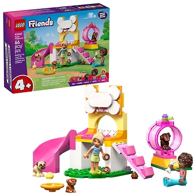 LEGO Friends L'aire de jeux des chiots, Ensemble de construction, Jouet de chien pour un jeu de simulation, Ensemble d'animaux 42665