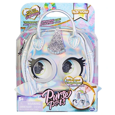 Micro Purse Pets, Narval Narwow, Petit sac à main élégant qui lève les yeux au ciel