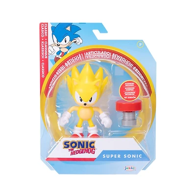 Figurine Sonic de 4 pouces - Sonic avec ressort rouge