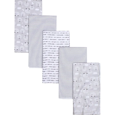 Gerber 5 Pack Flannel Receiving Blanket - Sheep print