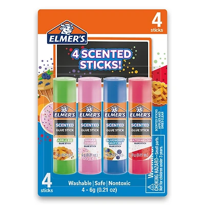 Elmer's 4 Pack Scented Glue Sticks - English Edition